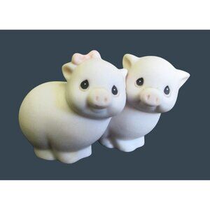 Vintage Precious Moments Noahs Ark Two by Two Porcelain Pigs Figurine